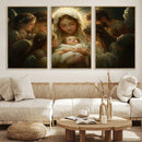 Mary Jesus Canvas Wall Art Print - Madonna and Child with