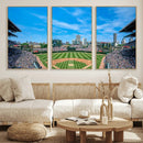 Wrigley Field Chicago Cubs Panoramic Art Multi-Piece Canvas
