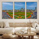 Wrigley Field Chicago Cubs Panoramic Canvas Print –