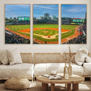 Wrigley Field Chicago Cubs Panoramic Canvas Print –