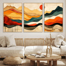 Mid Century Wall Art Print  - Abstract Woodland Print -