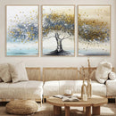 Golden and Silver Tree Wall Art – Framed Elegant Leaves by MyGreatCanvas | Canvas Wall Art Prints | Photo Prints & Wall Decor