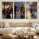 Afro Abstract Jazz Music Wall Art Canvas Print – Colorful