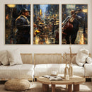 Jazz Canvas Wall Art Print – Abstract African American Music