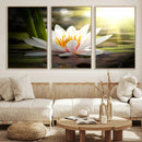 Lotus Flower Wall Art Canvas Print, Water Lily Large Wall