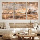 Rustic Farmhouse Wall Art Canvas Print | Barn and Field