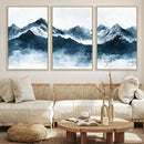 Snowy Peaks Wall Art – Framed Misty Mountain Canvas Artwork by MyGreatCanvas | Canvas Wall Art Prints | Photo Prints & Wall Decor