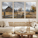 Rustic Autumn Farmhouse Wall Art Canvas Print – Serene