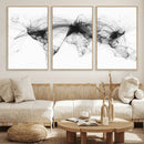 Flight Routes Air Traffic Map Canvas Wall Art - Framed -