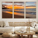 Sunset Wall Art Print - Stunning Beach Sunset Canvas Artwork