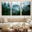 Misty Forest Wall Art Canvas Print – Framed Foggy Mountain by MyGreatCanvas | Canvas Wall Art Prints | Photo Prints & Wall Decor