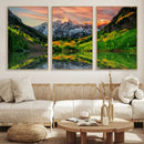Wall Art Canvas Print – Sunset Glow Mountain Canvas, Peaks by MyGreatCanvas | Canvas Wall Art Prints | Photo Prints & Wall Decor