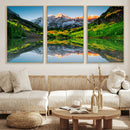 Majestic Snow-Capped Peaks Wall Art Canvas Print, Vibrant by MyGreatCanvas | Canvas Wall Art Prints | Photo Prints & Wall Decor