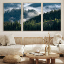 Misty Forest Wall Art Canvas Print – Pine Hills Foggy