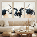Texas Longhorn Wall Art Canvas Print – Majestic Horned Bull