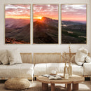 Mountain Sunrise Wall Art Canvas Print – Alpine Ridge by MyGreatCanvas | Canvas Wall Art Prints | Photo Prints & Wall Decor