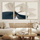 Minimal Flower Wall Art Canvas Print – Framed Beige Bloom