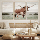 Texas Longhorn Wall Art Canvas Print – Framed Spotted Cattle by MyGreatCanvas | Canvas Wall Art Prints | Photo Prints & Wall Decor