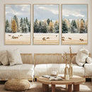 Elk Herd Wall Art – Framed Snowy Forest Canvas Artwork, by MyGreatCanvas | Canvas Wall Art Prints | Photo Prints & Wall Decor