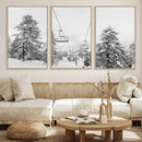 Ski Lift Wall Art – Framed Snowy Mountain Canvas Artwork by MyGreatCanvas | Canvas Wall Art Prints | Photo Prints & Wall Decor