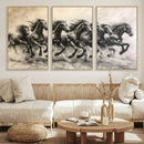 Galloping Horses Wall Art Canvas Print – Framed Wild
