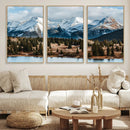 Grand Teton Park Wall Art Canvas Print – Framed Alpine Lake