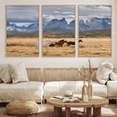 Grand Teton Park Wild Horses Wall Art Canvas Print – Framed by MyGreatCanvas | Canvas Wall Art Prints | Photo Prints & Wall Decor