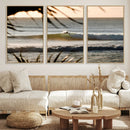Sunset Surf Wall Art Canvas Print – Framed Golden Hour Waves
