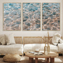 Clear Water Wall Art Canvas Print – Framed Sunlit Ocean