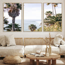 Coastal Palm Trees Wall Art Canvas Print – Framed Ocean