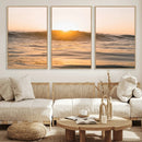 Calm Water Wall Art – Framed Sunset Waves Canvas Artwork, by MyGreatCanvas | Canvas Wall Art Prints | Photo Prints & Wall Decor