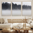 Surfer Fog Wall Art Canvas Print – Framed Foggy Beach Scene by MyGreatCanvas | Canvas Wall Art Prints | Photo Prints & Wall Decor