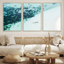 Minimal Beach Wall Art – Framed Ocean Swimming Canvas by MyGreatCanvas | Canvas Wall Art Prints | Photo Prints & Wall Decor