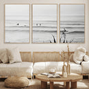 Surfer Silhouette Wall Art – Framed Calm Ocean Canvas by MyGreatCanvas | Canvas Wall Art Prints | Photo Prints & Wall Decor