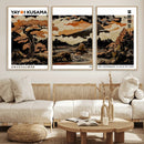 Modern Japanese Wall Art Canvas Print – Framed Abstract