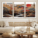 Mount Fuji Wall Art Canvas Print – Framed Abstract Mount
