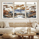 Modern Japanese Wall Art Canvas Print – Framed Abstract