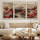 Modern Japanese Wall Art Canvas Print – Framed Abstract