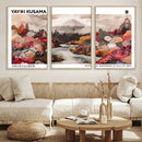 Modern Japanese Wall Art Canvas Print – Framed Abstract