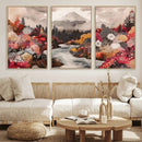 Mountain Wall Art Canvas Print – Framed Autumn Forest