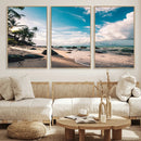 Tropical Beach Wall Art Canvas Print – Framed Ocean Waves