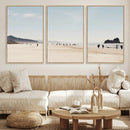 Minimalist Beach Wall Art Canvas Print – Framed Coastal