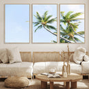 Palm Trees Wall Art Canvas Print – Framed Tropical Coastal