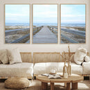 Beach Boardwalk Wall Art Canvas Print – Framed Coastal