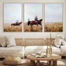 Western Cowboys Wall Art Canvas Print – Rustic Prairie
