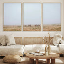 Foggy Plains Wall Art Canvas Print – Framed Horseback Riders
