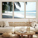 Tropical Beach Wall Art Canvas Print – Framed Serene Ocean