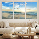 Minimalist Seaside Wall Art Canvas Print – Morning Glow