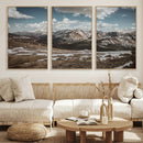Mountain Landscape Wall Art Canvas Print – Framed Snowy