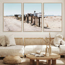 Desert Mailboxes Canvas Print – Framed Minimal Western